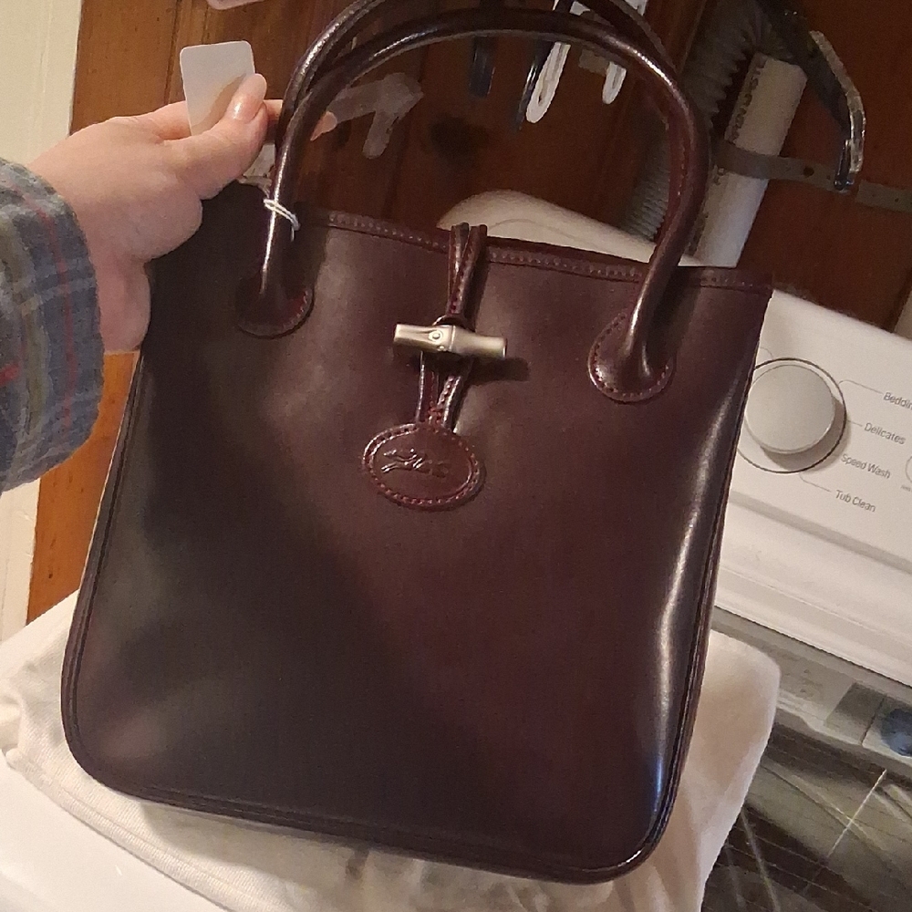Vintage 90's Longchamp Roseau Rich Brown Leather bag NWT IN BUSTBAG